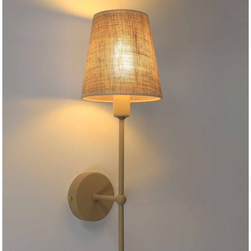 MADELA Wall Lamp 1xE14/40W/230V Jute/Beige