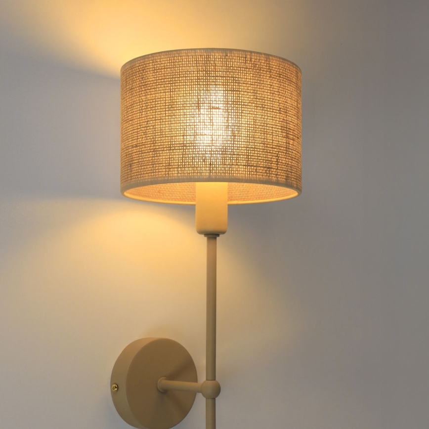 MADELA Wall Lamp 1xE14/40W/230V jute/beige