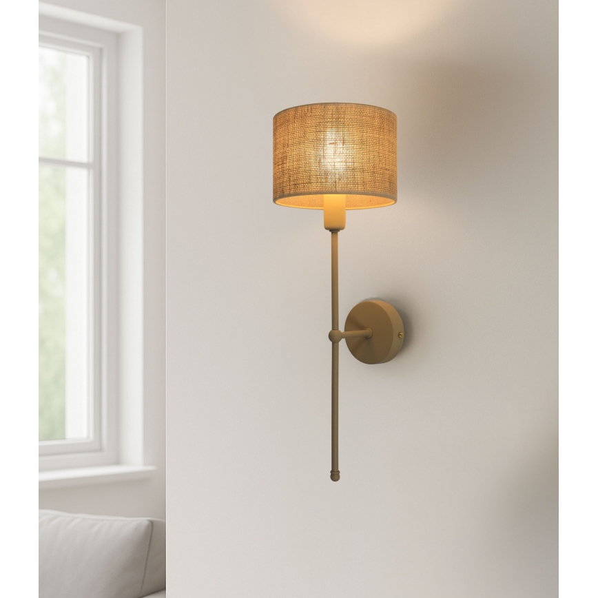 MADELA Wall Lamp 1xE14/40W/230V jute/beige