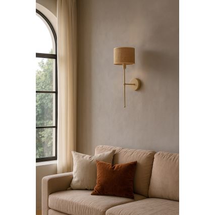 MADELA Wall Lamp 1xE14/40W/230V jute/beige