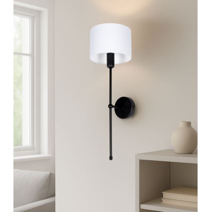 MADELA Wall Lamp 1xE14/40W/230V White/Black