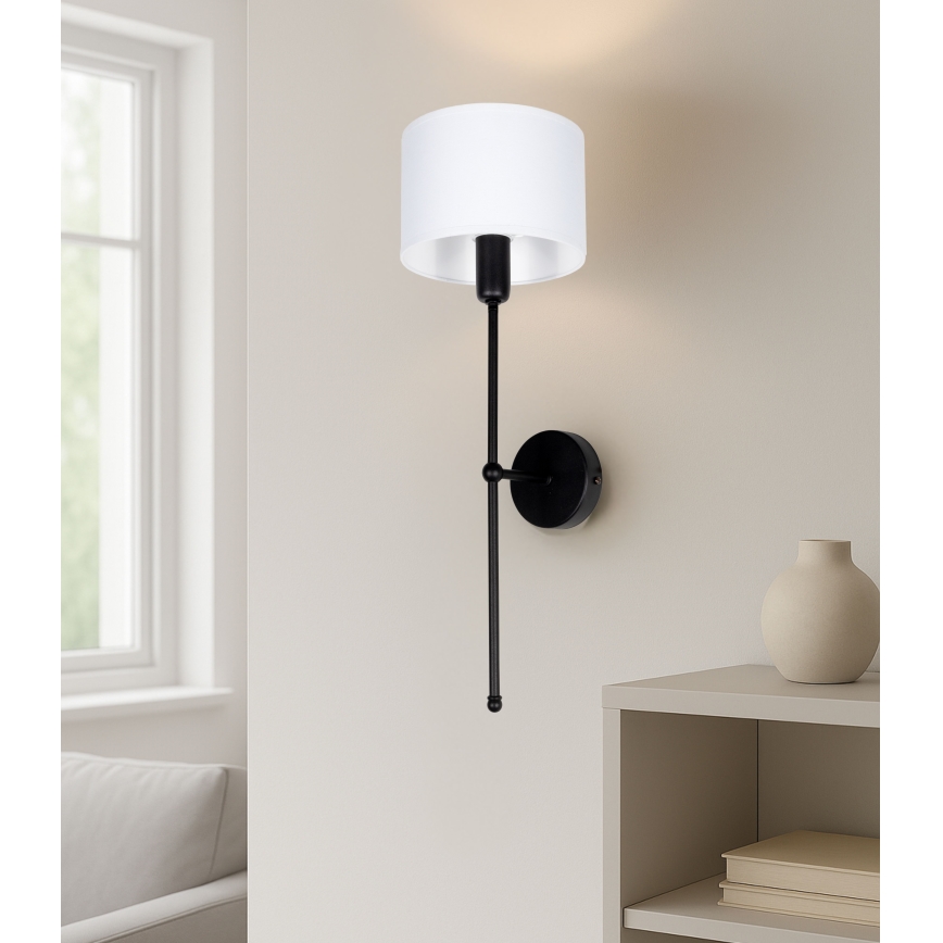 MADELA Wall Lamp 1xE14/40W/230V White/Black