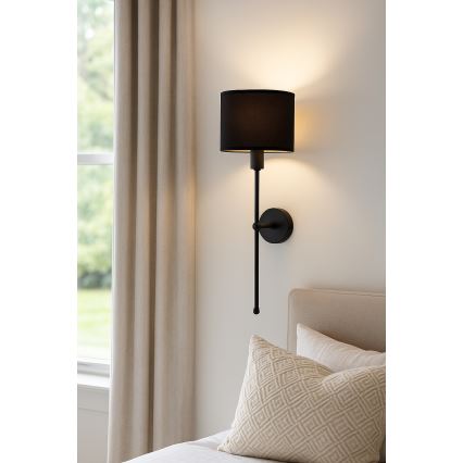 MADELA Wall Light 1xE14/40W/230V Black