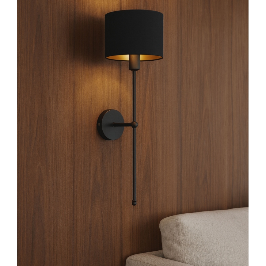 MADELA Wall Light 1xE14/40W/230V Black