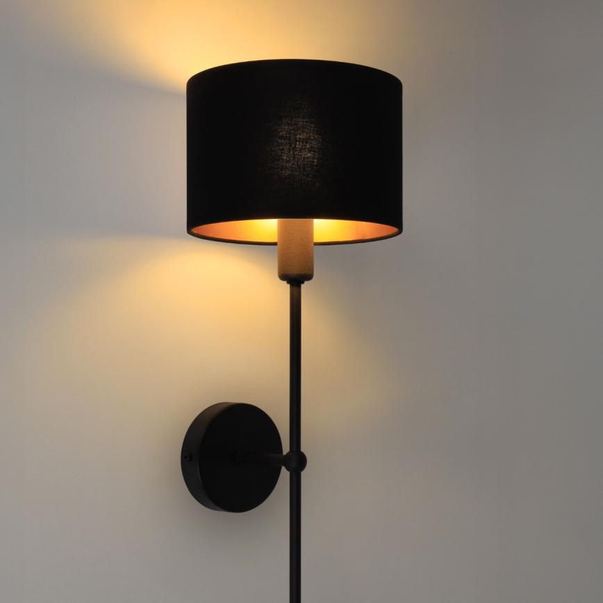MADELA Wall Light 1xE14/40W/230V Black