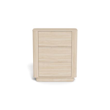 MADERA 90x107 cm Chest of Drawers – White Oak