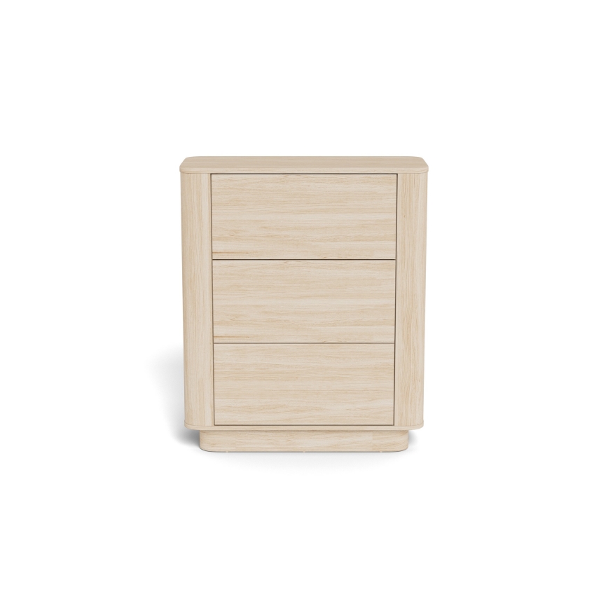 MADERA 90x107 cm Chest of Drawers – White Oak