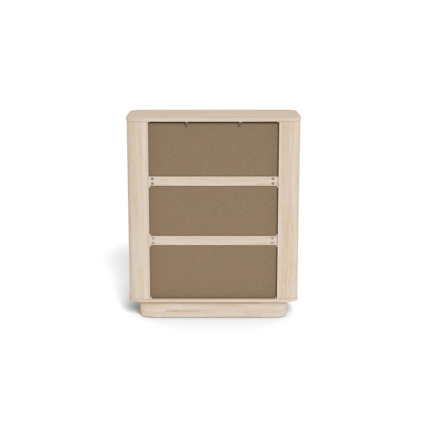 MADERA 90x107 cm Chest of Drawers – White Oak