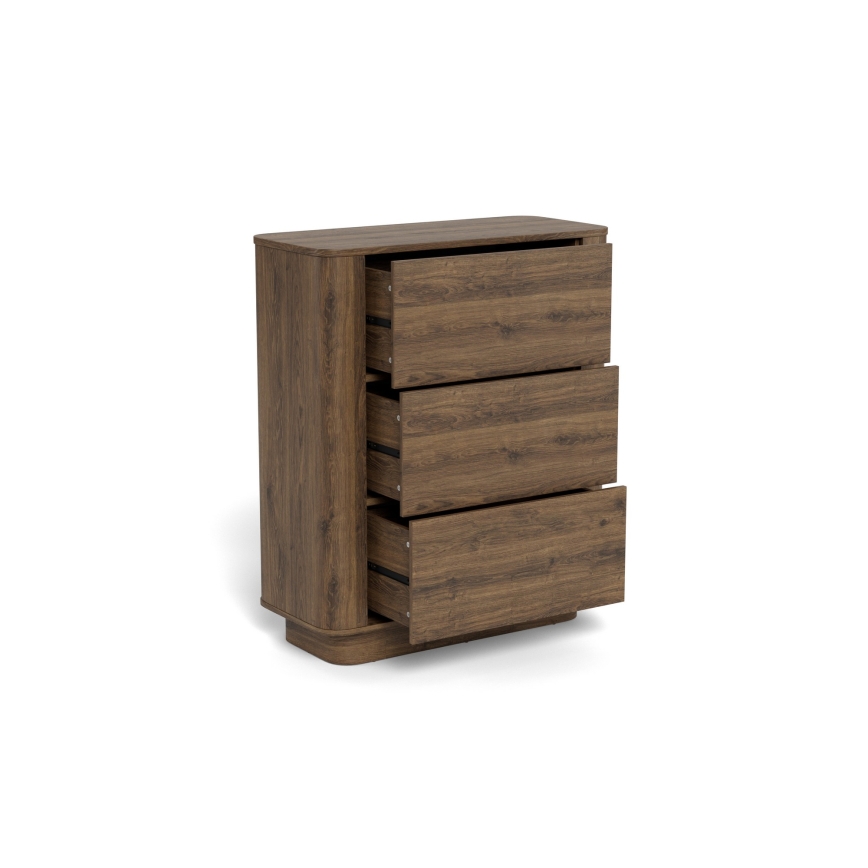 MADERA 90x107 cm Oak Chest of Drawers
