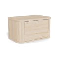 MADERA Bedside Table 46x30 cm, White Oak