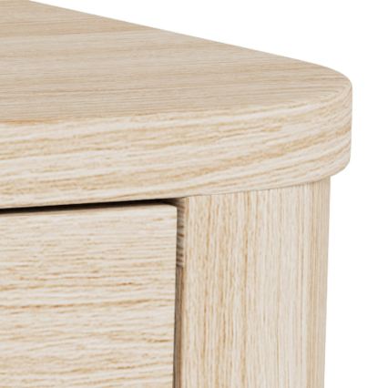 MADERA Bedside Table 46x30 cm, White Oak