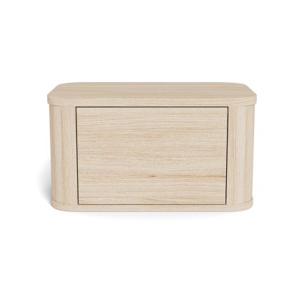 MADERA Bedside Table 46x30 cm, White Oak