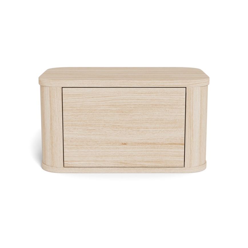 MADERA Bedside Table 46x30 cm, White Oak