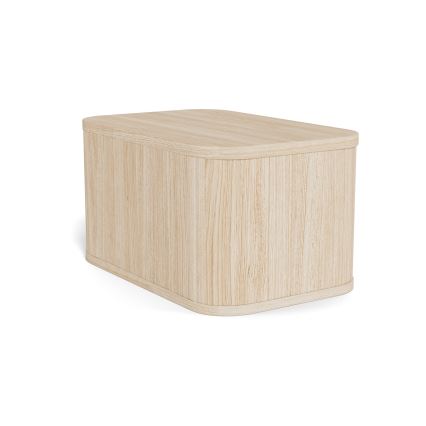 MADERA Bedside Table 46x30 cm, White Oak