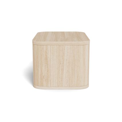MADERA Bedside Table 46x30 cm, White Oak