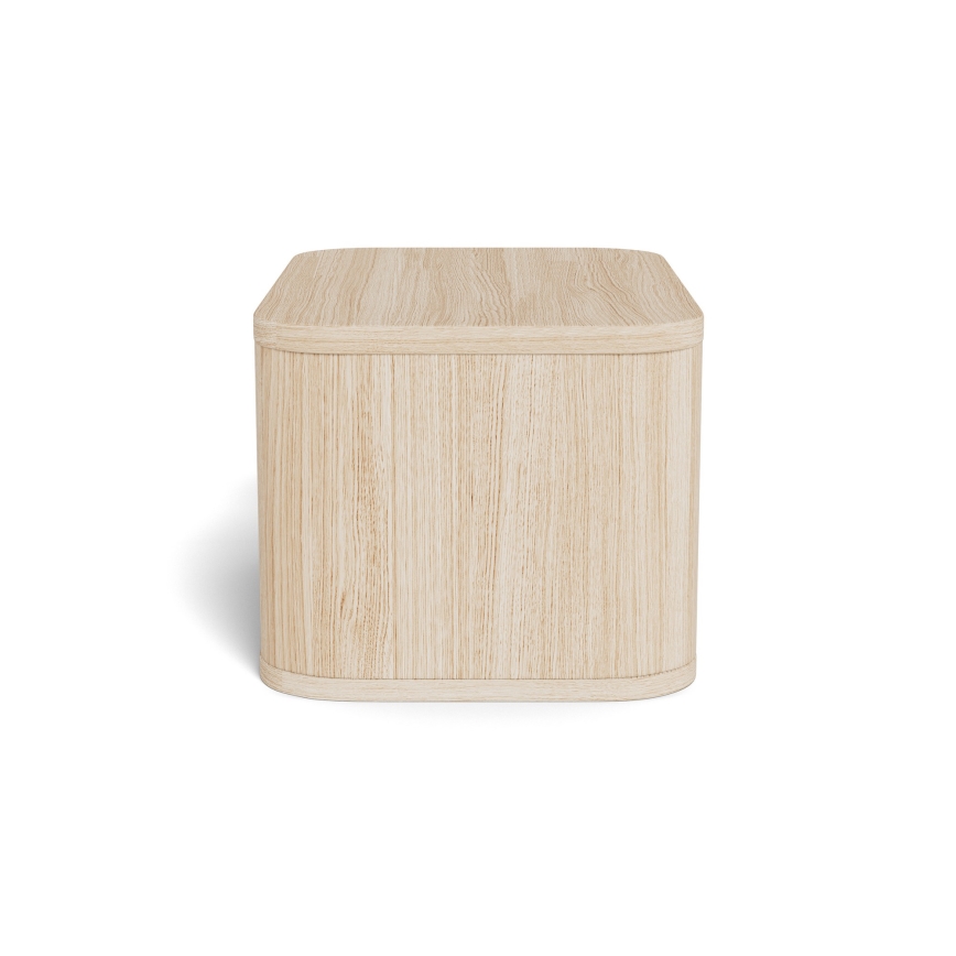 MADERA Bedside Table 46x30 cm, White Oak