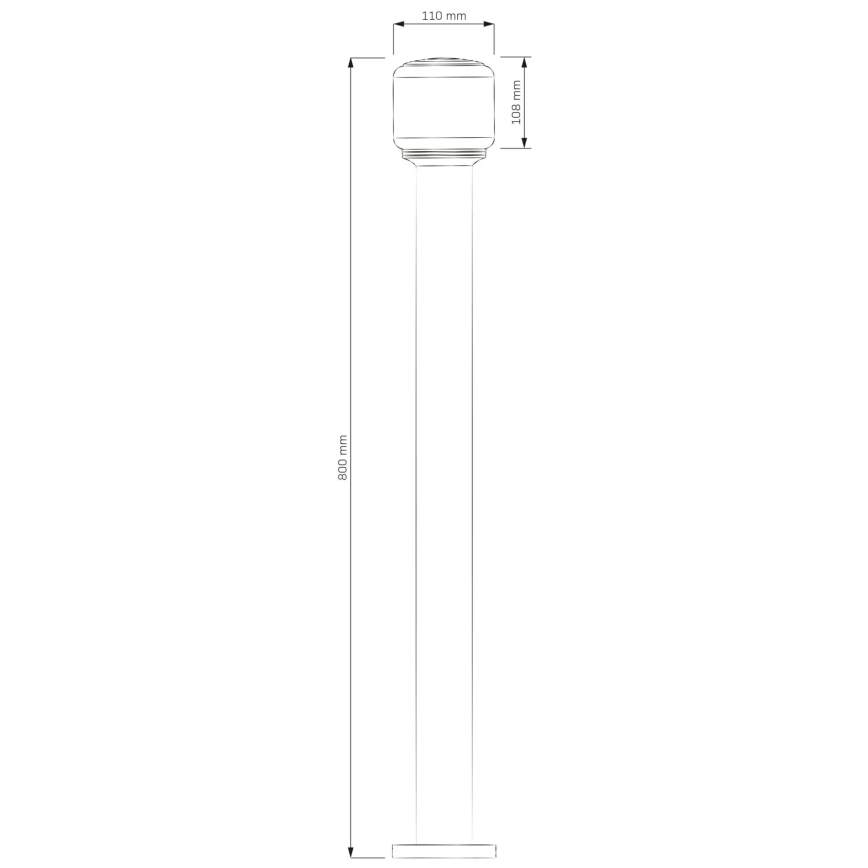 MADRID Outdoor Lamp 1xE27/12W/230V 80 cm IP44 Black
