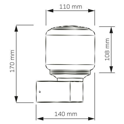 MADRID Outdoor Wall Lamp 1x E27/12W/230V IP44 Black