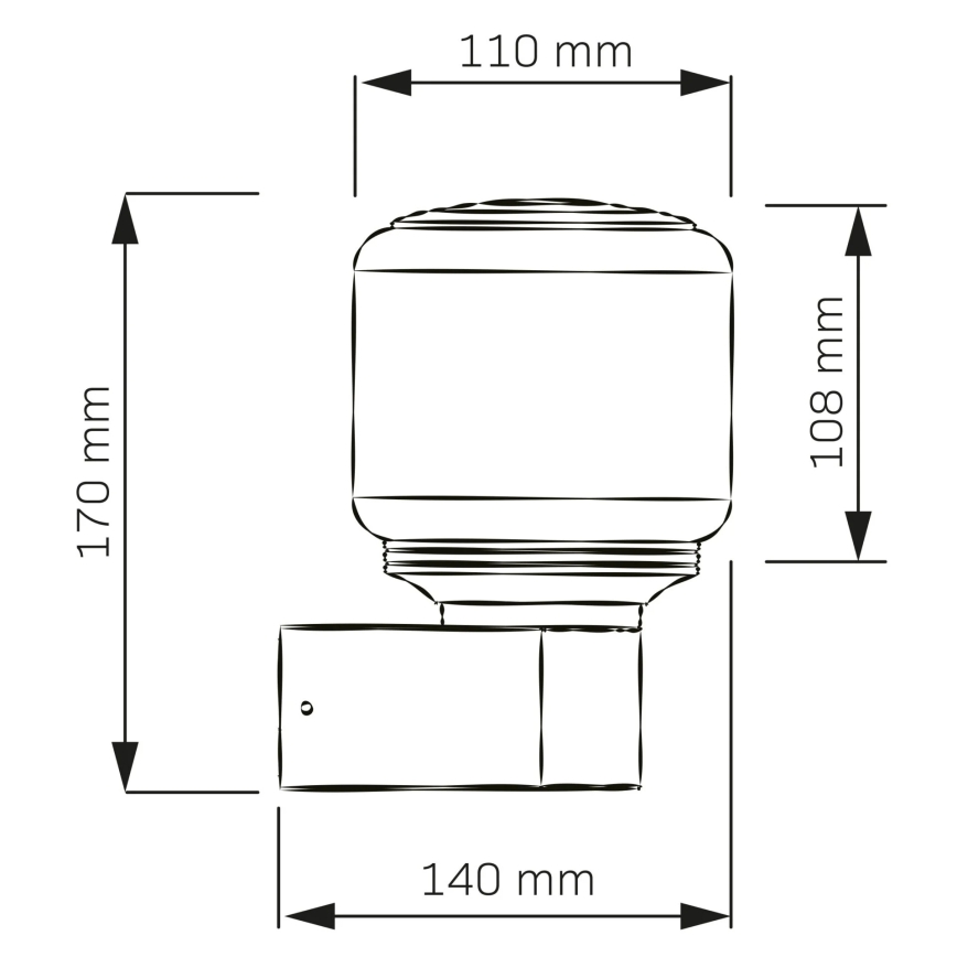 MADRID Outdoor Wall Lamp 1x E27/12W/230V IP44 Black