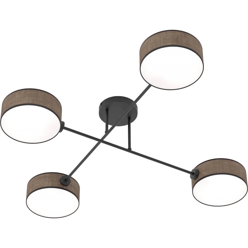 MAGA Flush-Mount Chandelier 4×E14/10W/230V, Brown