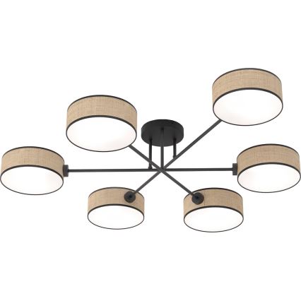 MAGA Flush-mount Chandelier 6xE14/10W/230V, Beige
