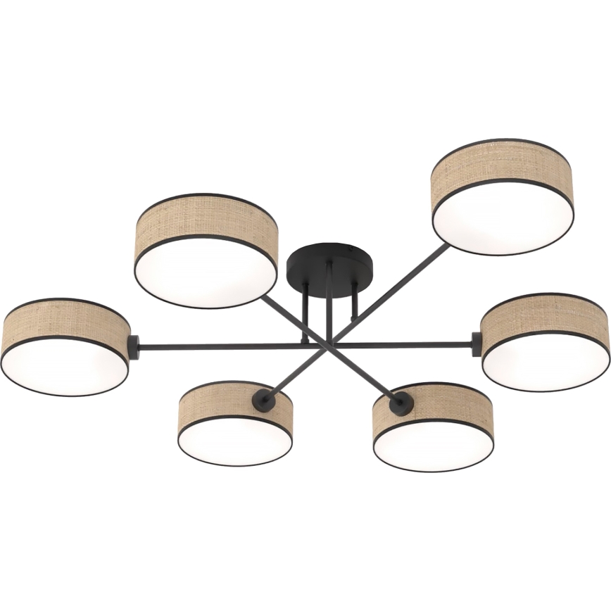 MAGA Flush-mount Chandelier 6xE14/10W/230V, Beige