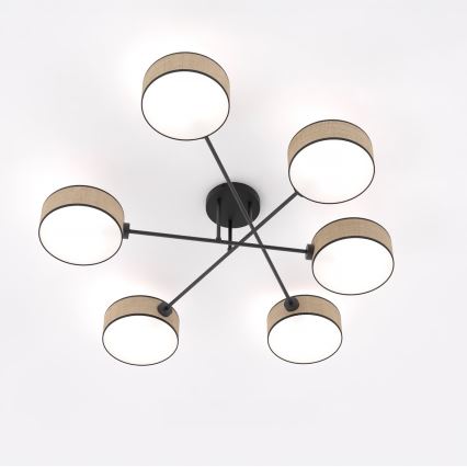 MAGA Flush-mount Chandelier 6xE14/10W/230V, Beige