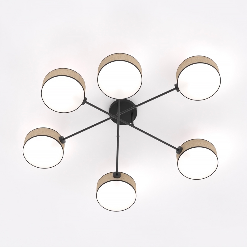 MAGA Flush-mount Chandelier 6xE14/10W/230V, Beige