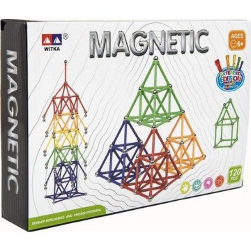 Magnetic Building Set, 120 Pieces