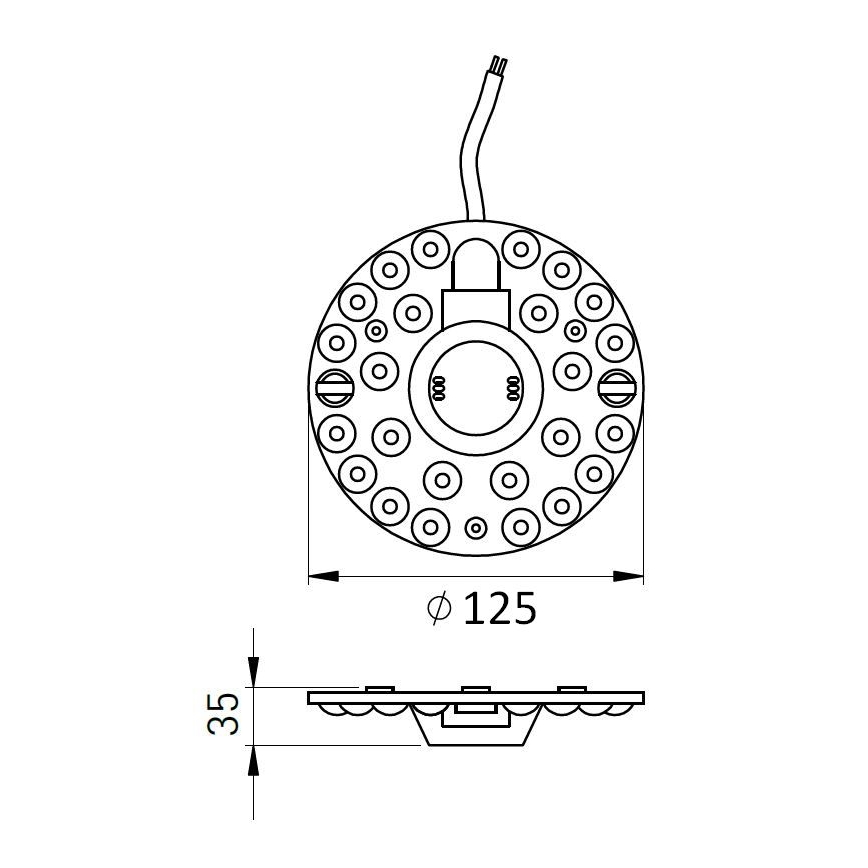 Magnetic LED Module LED/12W/230V Ø12.5 cm 2700/3000/4000/5000/6500K