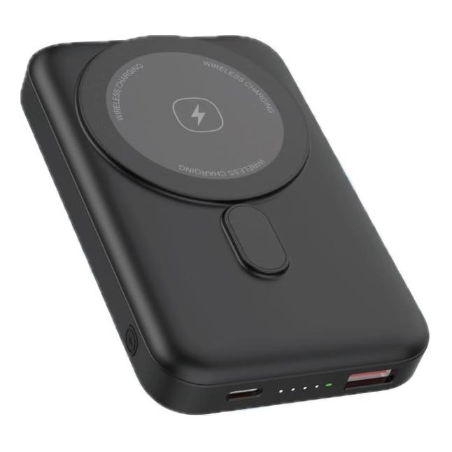 Magnetic Power Bank with wireless charging MagSafe 10000 mAh 20W Power Delivery black