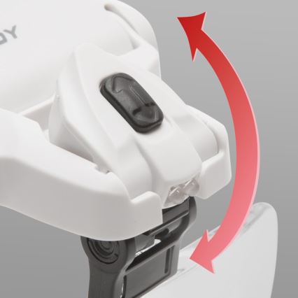 Magnifier for the forehead with LED lighting 3xAAA + set of lenses