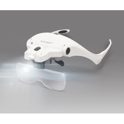 Magnifier for the forehead with LED lighting 3xAAA + set of lenses