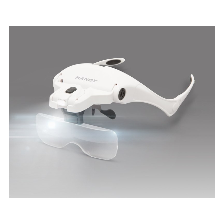 Magnifier for the forehead with LED lighting 3xAAA + set of lenses