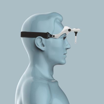 Magnifier for the forehead with LED lighting 3xAAA + set of lenses