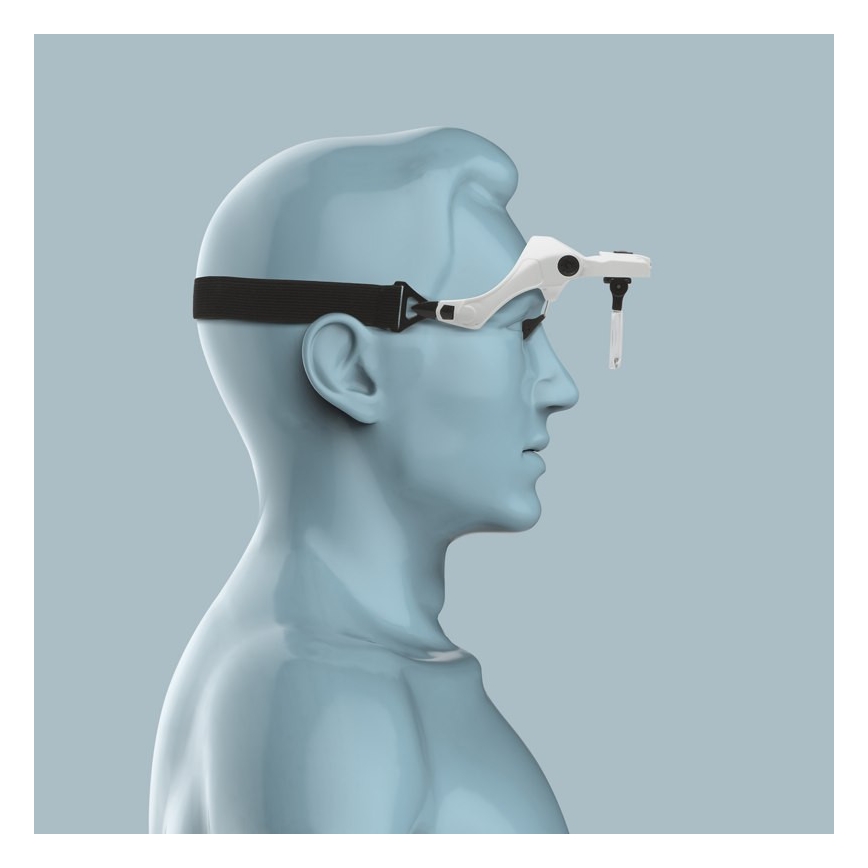 Magnifier for the forehead with LED lighting 3xAAA + set of lenses