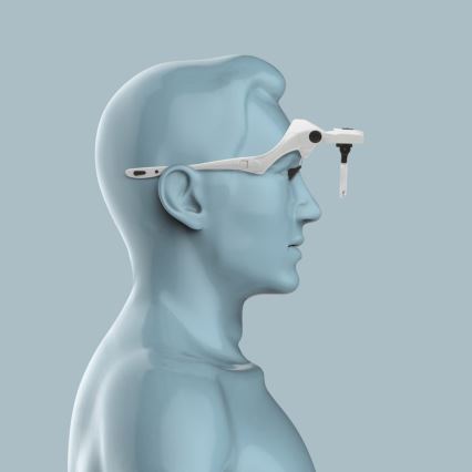 Magnifier for the forehead with LED lighting 3xAAA + set of lenses
