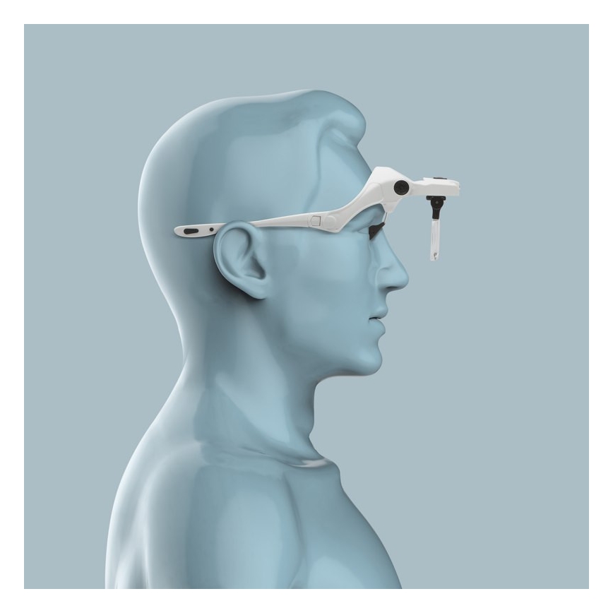 Magnifier for the forehead with LED lighting 3xAAA + set of lenses