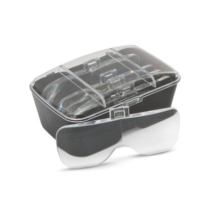 Magnifier for the forehead with LED lighting 3xAAA + set of lenses