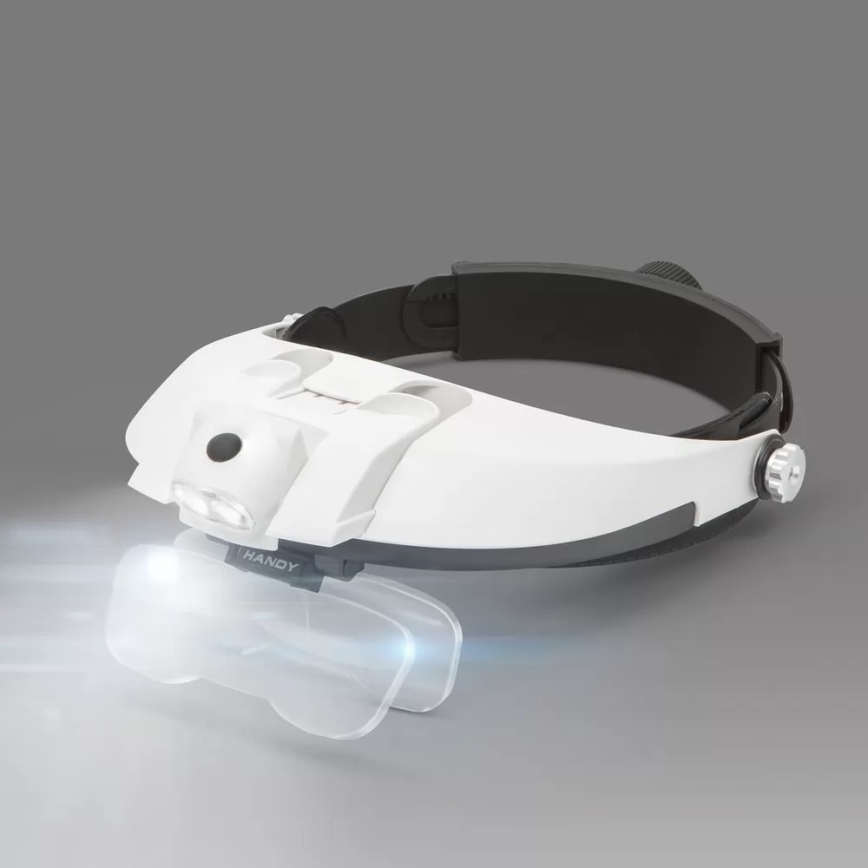 Magnifier for the forehead with LED lighting 3xAAA + set of lenses
