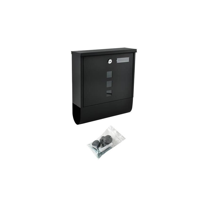 Mailbox 34x30,7 cm black