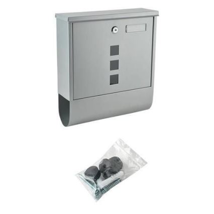 Mailbox 34x30,7 cm silver
