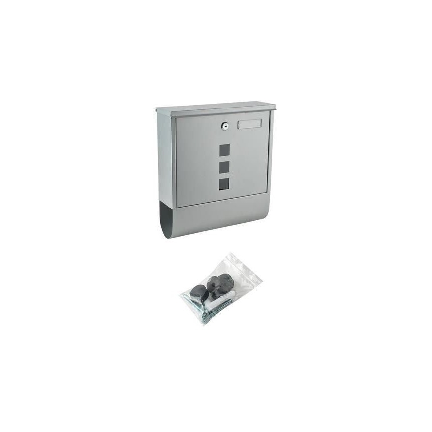 Mailbox 34x30,7 cm silver