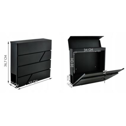 Mailbox 36,7x37 cm anthracite
