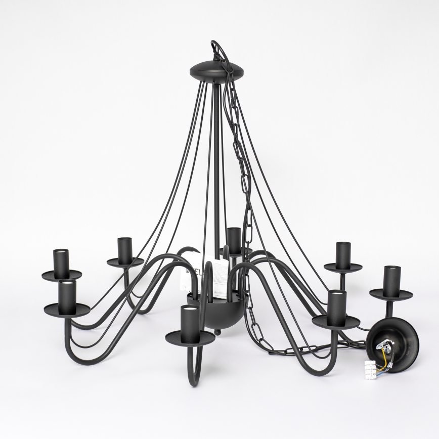 MALBO Chain Chandelier 8xE14 / 10W / 230V, Black