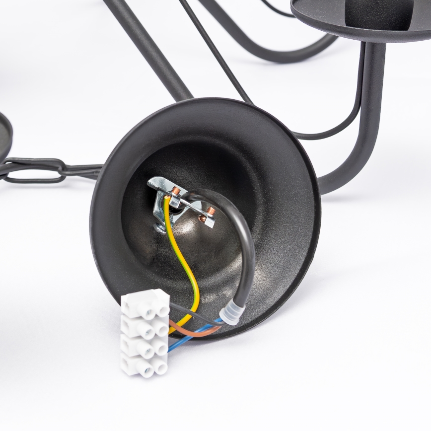 MALBO Chain Chandelier 8xE14 / 10W / 230V, Black