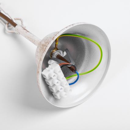 MALBO Chain Chandelier 8xE14/10W/230V White/Gold/Patina