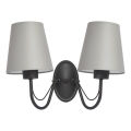 MALBO wall lamp 2x E27/15W/230V grey/black