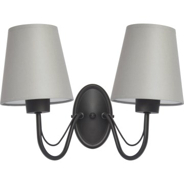 MALBO wall lamp 2x E27/15W/230V grey/black