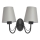 MALBO wall lamp 2x E27/15W/230V grey/black